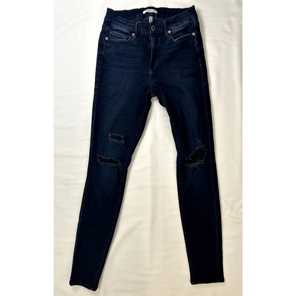 Good American women's High Rise Indigo Lightly Distressed Skinny Jean - Picture 1 of 4